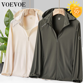 [UPF50+] Voevoe เสื้อแจ็กเก็ตกันแดด มีฮู้ด น้ําหนักเบา สําหรับผู้ชาย และผู้หญิง