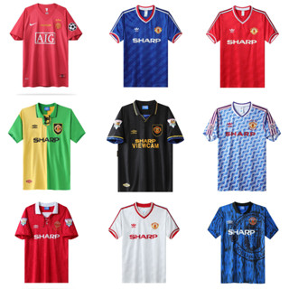 เสื้อยืดแขนสั้น ลายทีมชาติฟุตบอล Manchester United สไตล์วินเทจ ไซซ์ S - 2XL คุณภาพสูง