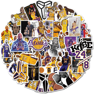 สติกเกอร์ ลายการ์ตูน Kobe Bryant NBA Basketball กันน้ํา สําหรับติดตกแต่งกีตาร์ แล็ปท็อป 50 ชิ้น