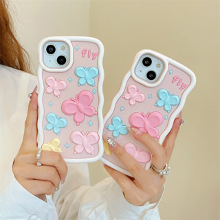 เคสโทรศัพท์มือถือซิลิโคน ลายผีเสื้อ สําหรับ iPhone 14ProMax 13 iPhone11 12 ProMax