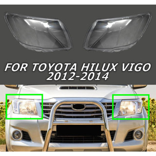 ฝาครอบเลนส์ไฟหน้า แบบใส สําหรับ toyota hilux vigo 2012 2013 2014