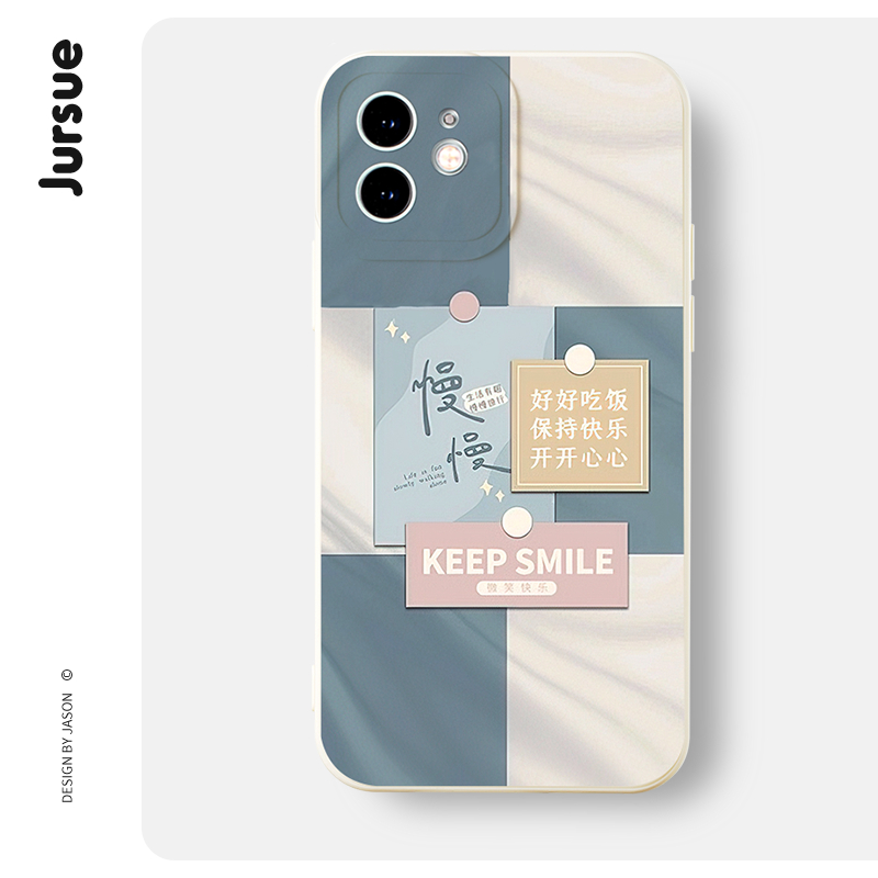 JURSUE เคสไอโฟน เคสซิลิโคนนุ่มกันกระแทกน่ารักตลก เคสโทรศัพท์ Compatible for iPhone 16 15 14 13 12 11 Pro Max SE 2020 X XR XS 8 7 Plus พลัส XYH1616