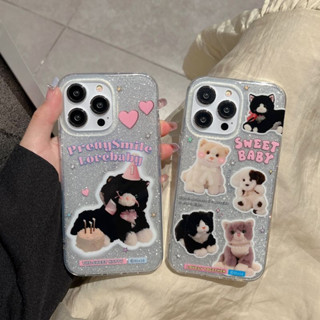 เคสโทรศัพท์มือถือ PC แข็ง ลายการ์ตูนสุนัขน่ารัก เรียบง่าย สําหรับ iPhone 14 Pro max case 13 Pro max 12 Pro max 14 Pro 13 Pro 12 Pro 11 12 13 14 case