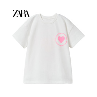 Zara ใหม่ เสื้อยืด คอกลม แขนสั้น พิมพ์ลาย สําหรับผู้ชาย และผู้หญิง