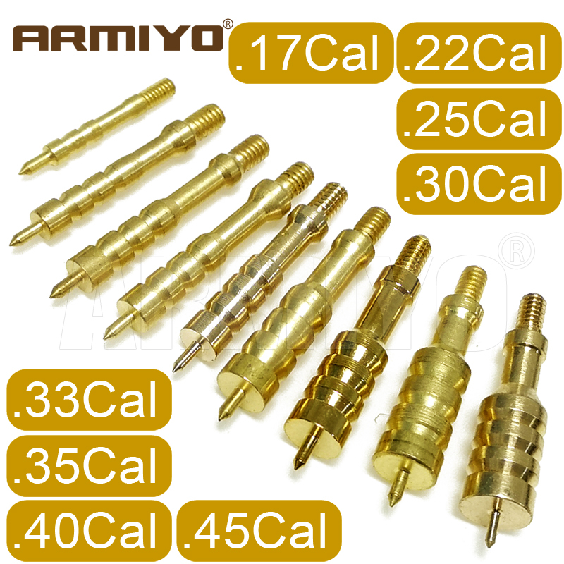 Armiyo .17Cal .22Cal .25Cal .27Cal .30Cal .338Cal .40Cal .45Cal ทําความสะอาดทองเหลืองแข็งหอกชี้คาร์บอน