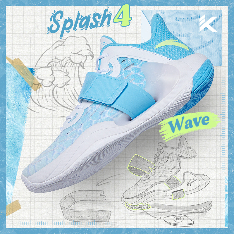 รองเท้าบาสเก็ตบอล ANTA KT Splash 4 Klay Thompson ป้องกันการลื่นไถล ทน ...