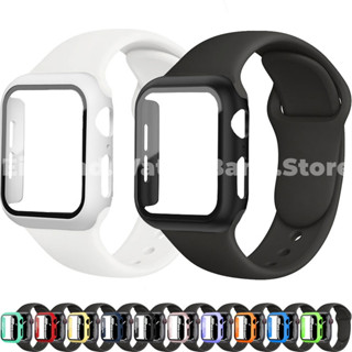 เคส และสายนาฬิกาข้อมือซิลิโคน สําหรับ Apple Watch Series Ultra 8 7 6 SE 5 4 3 2 1 iWatch ขนาด 49 มม. 41 มม. 45 มม. 44 มม. 42 มม. 40 มม. 38 มม.