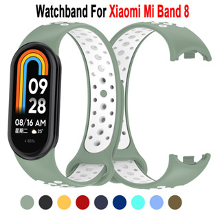 สายนาฬิกาข้อมือซิลิโคน ระบายอากาศ สีแคนดี้ สําหรับ Xiaomi mi band 8 mi band 8 Xiaomi mi band 8