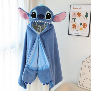 ❤ผ้าห่ม ลายการ์ตูน Stitch ขนาด 155 ซม. สําหรับนักเรียน สํานักงาน พักกลางวัน