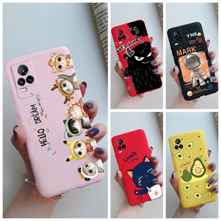 เคสโทรศัพท์มือถือ ซิลิโคนนิ่ม ป้องกันกล้อง ลายการ์ตูนน่ารัก สําหรับ Vivo V21e V2061 V21 e V21e