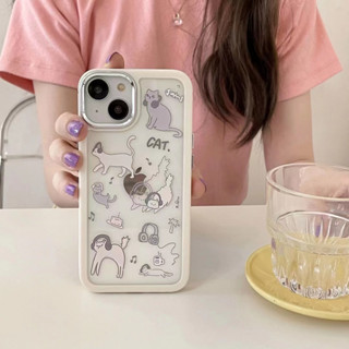 เคสโทรศัพท์มือถือ Tpu แบบนิ่ม ลายแมว สําหรับ iPhone 14 14promax 14pro 11tpu 12Pro 13Pro