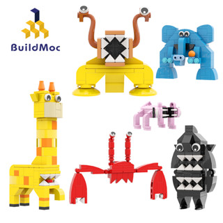 Buildmoc บล็อคตัวต่อ รูปยีราฟ ฉลาม Garten of Banban Sharky Clee Giraffe Melman Crabzilla Nibbler Lazcat Coach Pickles ของเล่น สําหรับเด็ก ผู้ใหญ่ ของขวัญ 492 ชิ้น