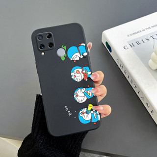 เคสโทรศัพท์มือถือ Tpu ขอบตรง ลายการ์ตูนโดราเอมอน สําหรับ realme C15 realme C12 realme C25 realme C25S realme 7i realme C17