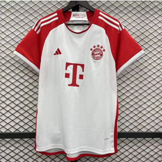 เสื้อกีฬาแขนสั้น ลายทีม Bayern Munich Jersey 2023 2024 คุณภาพสูง