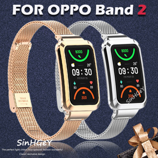 สายนาฬิกาข้อมือ สเตนเลส โลหะ แบบเปลี่ยน สําหรับ OPPO Band 2 OPPO 2