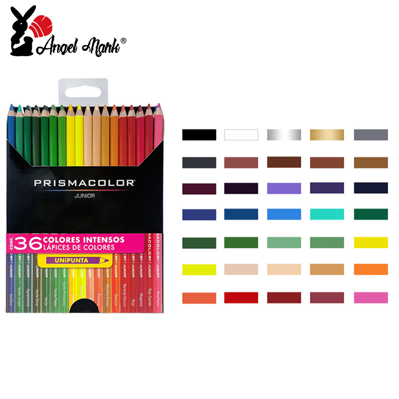 Angel Mark PRISMACOLOR ชุดดินสอสีไม้ 12 15 24 36 48 สี แบบมืออาชีพ สําหรับวาดภาพระบายสีน้ํามัน ร่างภาพ อุปกรณ์การเรียน