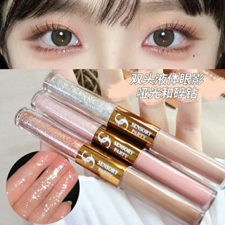 [พร้อมส่ง] อายแชโดว์เนื้อลิขวิด เนื้อแมตต์ ประกายมุก สองหัว