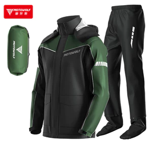 MOTOWOLF MDL เสื้อกันฝน ลายทางสะท้อนแสง เข้าได้กับทุกชุด สําหรับผู้ชาย