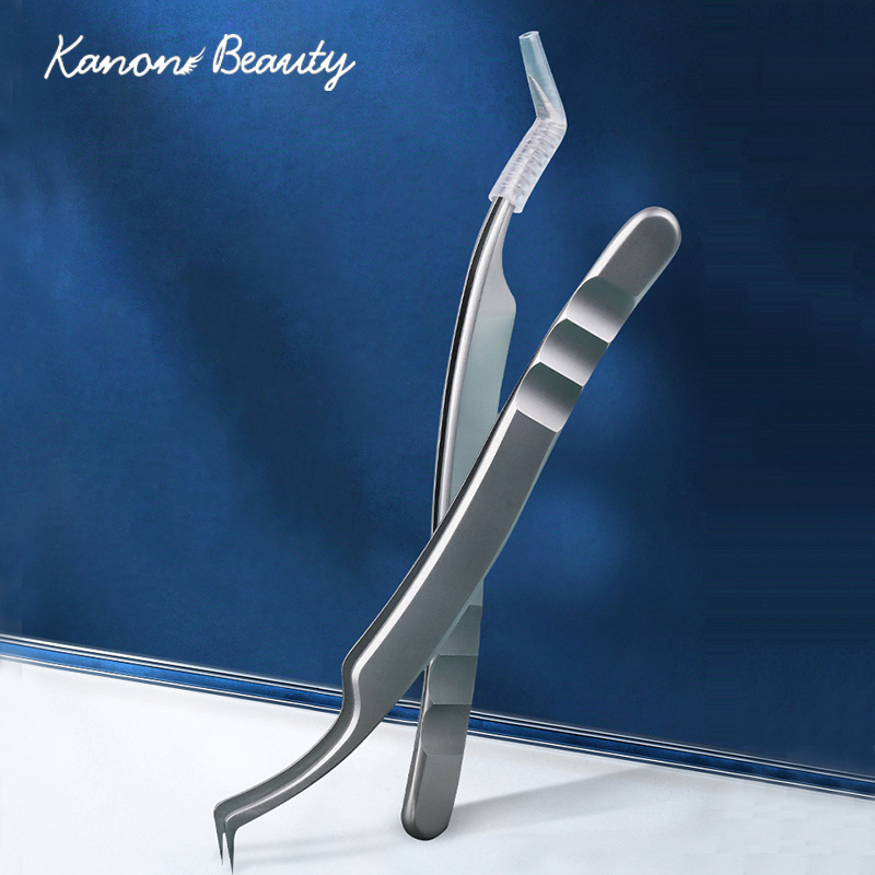 Eyelash Extension แหนบ Precision Tweezer สําหรับ Lashes Professional Non-slip Lash Tweezer สําหรับแฟนปริมาณ Lashes Make up คลิป