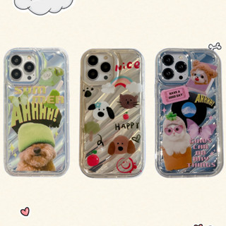 เคสโทรศัพท์มือถือนิ่ม กันกระแทก ลายสุนัข แมวน่ารัก สําหรับ Iphone11 iPhone14 13 12 11