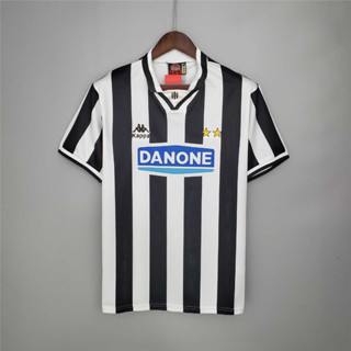 เสื้อกีฬาแขนสั้น ลายทีมชาติฟุตบอล Juventus 94-95 ชุดเหย้า คุณภาพสูง สไตล์เรโทร