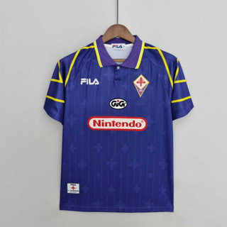 เสื้อกีฬาแขนสั้น ลายทีมชาติฟุตบอล BATISTUTA RUI COSTA 97-98 Florence คุณภาพสูง สไตล์เรโทร