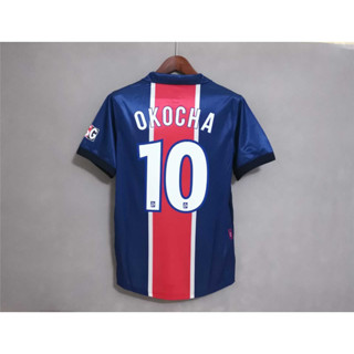 เสื้อกีฬาแขนสั้น ลายทีมชาติฟุตบอล PSG Paris Saint-Germain OKOCHA 98-99 ชุดเหย้า คุณภาพสูง สไตล์เรโทร