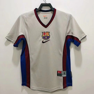 เสื้อกีฬาแขนสั้น ลายทีมชาติฟุตบอล Barcelona RIVALDO GUARDIOLA 98-99 ชุดเหย้า คุณภาพสูง สไตล์เรโทร