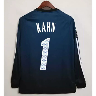 เสื้อกีฬาแขนยาว ลายทีมชาติฟุตบอล KAHN 2002 ชุดเหย้า สไตล์เยอรมนีเรโทร คุณภาพสูง สําหรับผู้รักษาประตู