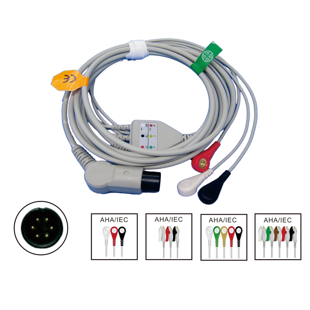 ใช้สําหรับการตรวจสอบข้อมูล ECG ของมนุษย์, วัด ECG Pulse Heart Rate Sensor ชุดโมดูล, 3/5 ตะกั่ว ECG C