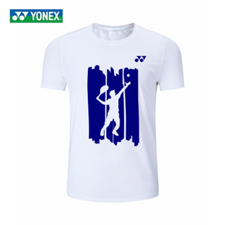 Yonex เสื้อยืดแบดมินตัน แขนสั้น แห้งเร็ว สําหรับผู้ชาย และผู้หญิง