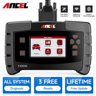 Ancel FX5000 OBD2 เครื่องสแกนเนอร์วินิจฉัยรถยนต์ EPB ABS รีเซ็ตโค้ด สําหรับรถยนต์