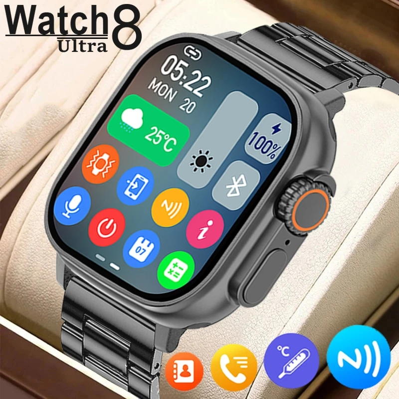 ใหม่ นาฬิกาข้อมือสมาร์ทวอทช์ รุ่น Ultra Series 8 NFC กันน้ํา ชาร์จไร้สาย ติดตามการออกกําลังกาย สําหรับผู้ชาย และผู้หญิง 2023