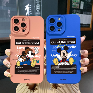 เคสโทรศัพท์มือถือ ขอบสี่เหลี่ยม ลายฟุตบอล มิกกี้เมาส์ นางฟ้า สําหรับ OPPO Reno7 4G Reno6 Reno8 Z 5G Reno5 F Reno2 F Reno3 Reno4 A17 A17K A77S A57S