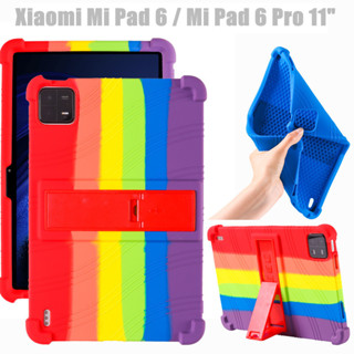 Xiaomi Mi Pad 6 Pro 11 inch 2023 Cover Tablet Shockproof Case Xiaomi Mi Pad6 Soft Silicone Adjustable Stand Shell