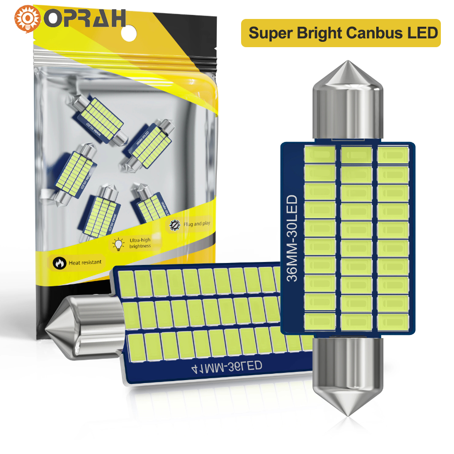1 PC รถหลอดไฟ LED Canbus Festoon C5W C10W 31 มม.36 มม.39 มม.41 มม.3020EMC ป้ายทะเบียนโคมไฟภายใน LED อ่านโดมสีขาวไม่มีข้อผิดพลาด