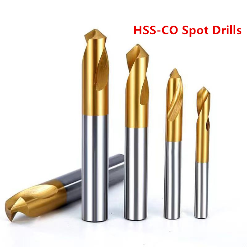 Jrealmer HSS-CO 60 90 120 องศาเจาะจุด Stub Spotting Location Center Bit Prepare Guide Pilot Hole
