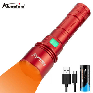 Alonefire X39 ไฟฉาย Led ซูมได้ กันน้ํา สีส้ม สําหรับกลางแจ้ง