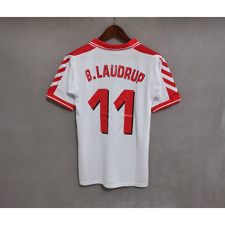 เสื้อกีฬาแขนสั้น ลายทีมชาติฟุตบอล Den mark M.LAUDRUP B.LAUDRUP 1998 ชุดเหย้า คุณภาพสูง สไตล์เรโทร