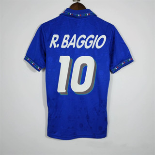 เสื้อกีฬาแขนสั้น ลายทีมชาติฟุตบอล Italy MALDINI R.BAGGIO 1994 ชุดเหย้า คุณภาพสูง สไตล์เรโทร