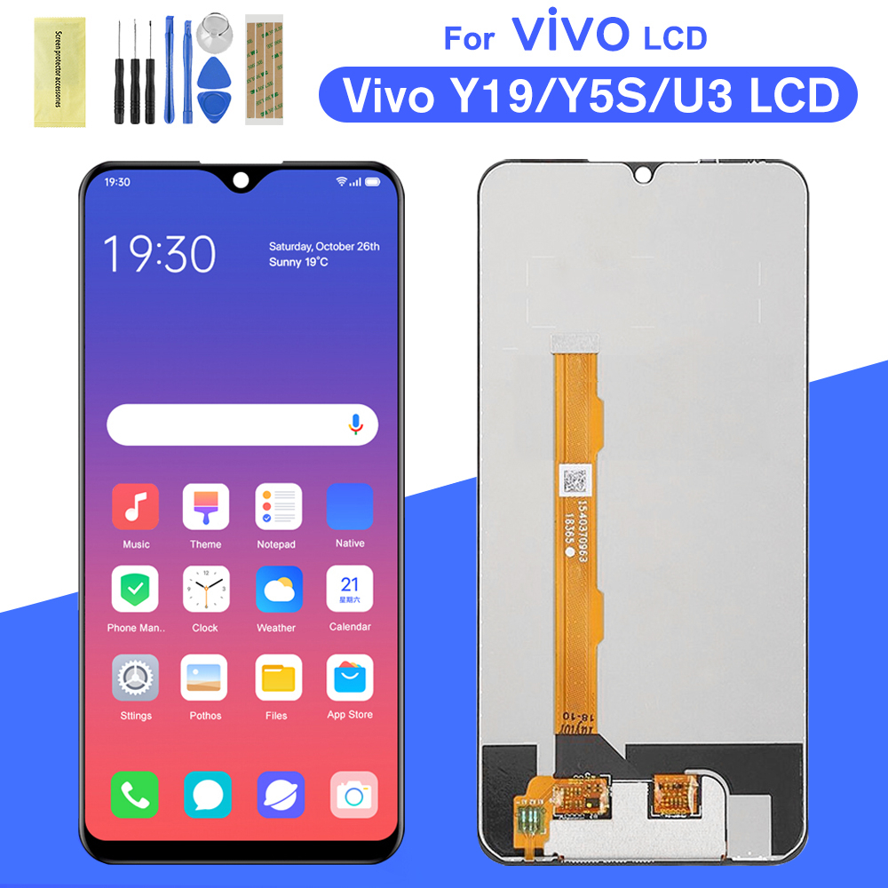 6.5 สําหรับ Vivo Y19 1915 จอแสดงผล LCD Touch Screen Digitizer Assembly สําหรับ Vivo Y5S / U3 V1934A,