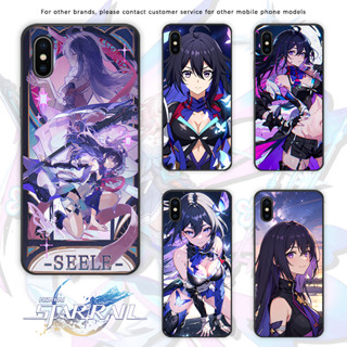 พร้อมส่ง Honkai: Star Rail Seele เคสโทรศัพท์มือถือ กระจกนิรภัย ซิลิโคนนุ่ม ลายไพ่ทาโรต์