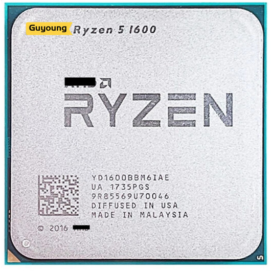โปรเซสเซอร์ YZX Ryzen 5 1600 R5 1600 3.2 GHz ใช้สำหรับเล่นเกม Zen 0.014 หกคอร์ สิบสองเธรด 65W CPU YD