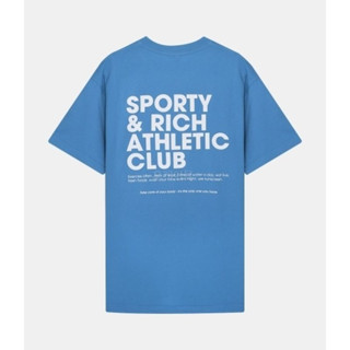 Sporty &amp; Richs เสื้อยืดแขนสั้น พิมพ์ลาย แฟชั่นฤดูร้อน สําหรับผู้ชาย และผู้หญิง