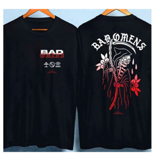 เสื้อยืดคอกลม ผ้าฝ้าย 100% พิมพ์ลาย Bad Omens Band Wolf Dagger Concrete Jungle Tour 14 สําหรับผู้ชาย xs-3xl