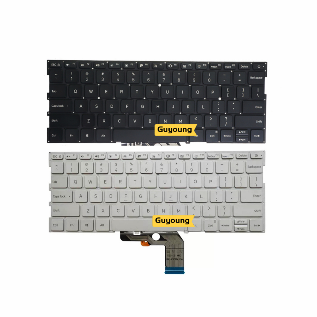 YJX US สำหรับ XIAOMI MI air 13.3 161301 -01 TM1704 TM1703 TM1613R TM1604 คีย์บอร์ดแบ็คไลท์แล็ปท็อป 9Z.ND7BW.601 อังกฤษสหรัฐ