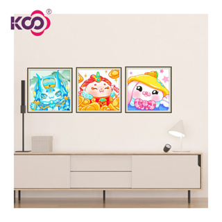 【KS】ภาพวาดปักเพชร ลายเกม EggParty 5D ขนาด 30x30 ซม. 40x40 ซม. 50x50 ซม. สําหรับเด็ก ตกแต่งบ้าน DIY