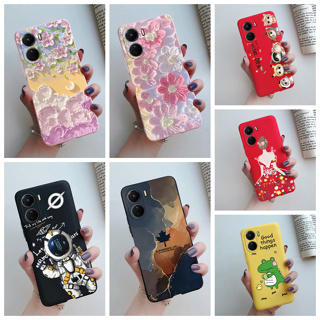 เคสโทรศัพท์ซิลิโคน TPU แบบนิ่ม ลายดอกไม้ สีแคนดี้ สําหรับ Vivo Y16 4G 2022 Y16 V2214