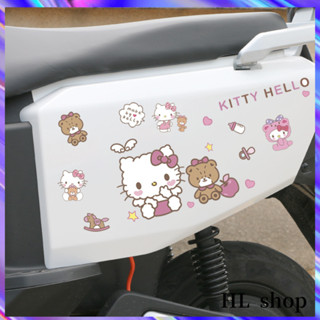 SANRIO Hl สติกเกอร์ ลายการ์ตูนแมว KITTY น่ารัก สําหรับตกแต่งหมวกกันน็อครถจักรยานยนต์