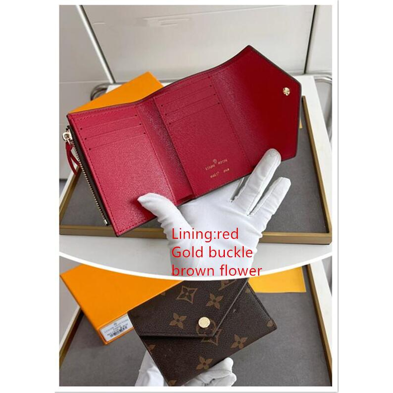 เหรียญผู ้ หญิงดันหัวเข ็ มขัดทองคุณภาพสูงกระเป ๋ าสตางค ์ สั ้ นพับได ้ พร ้ อมกล ่ อง